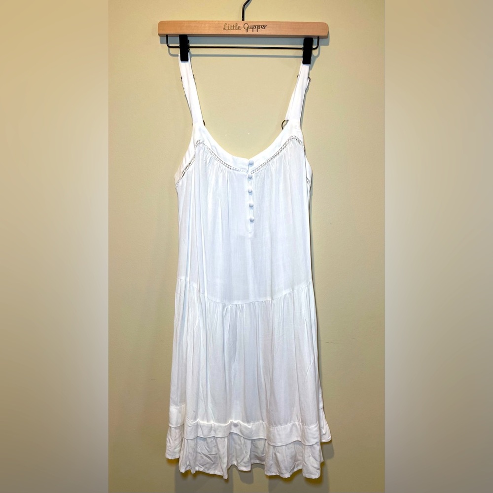 Lightweight White Sheer like Dress Juniors Small